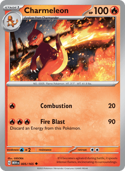 Charmeleon, 151 card 005