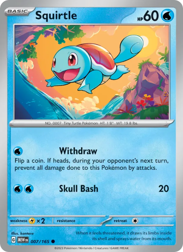 Squirtle, 151 card 007