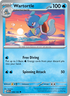 Wartortle, 151 card 008