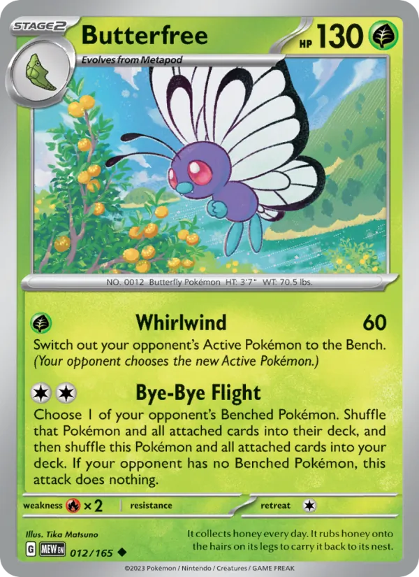 Butterfree, 151 card 012