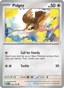 Pidgey, 151 card 016