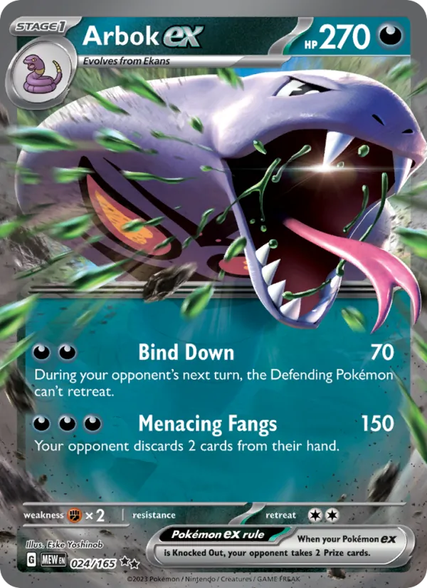 Arbok ex, 151 card 024