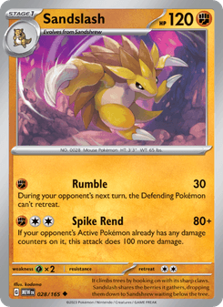Sandslash, 151 card 028