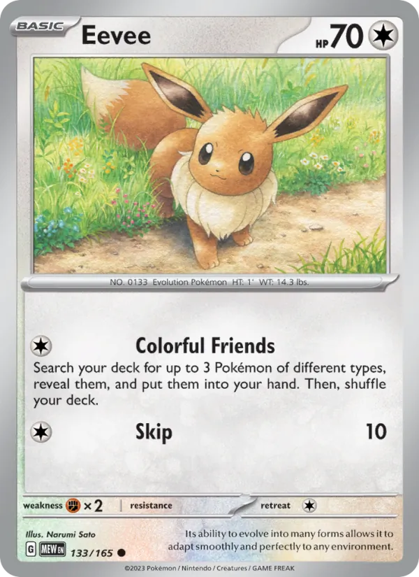 Eevee, 151 card 133
