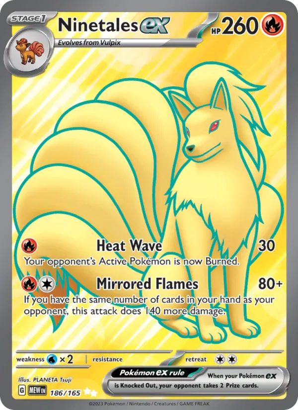 Ninetales ex, 151 card 186